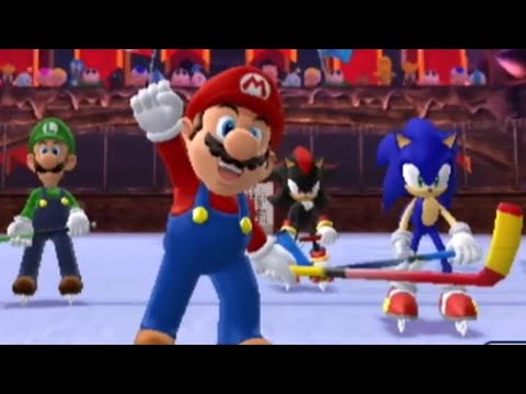 Mario and Sonic at the Olympic Winter Games (Wii) - Dream Ice Hockey #3