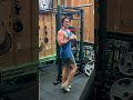 158lb 5’7” Post Workout Physique Check Posing Flex Gains Garage Gym Training High Intensity Baby