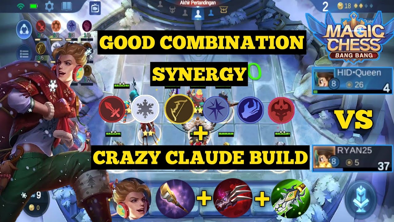 Machine Gun Chess GOOD COMBO SYNERGY MAGIC CHESS!!! CRAZY CLAUDE MACHINE GUN!!! || Magic ...