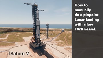 How to manually do a pinpoint Lunar landing with a low TWR vessel | KSP RSS/RO