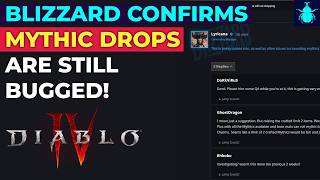 Diablo 4: Blizzard Confirms Mythic Drops Are STILL Bugged! (Season 14)