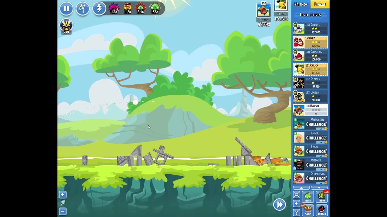 Angry Birds Friends weekly tournament week 192 Tournament Mania 1 level 4 no power ups