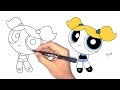تعليم الرسم للاطفال | كيف ترسم بابلز من كارتون فتيات القوة The Powerpuff Girls