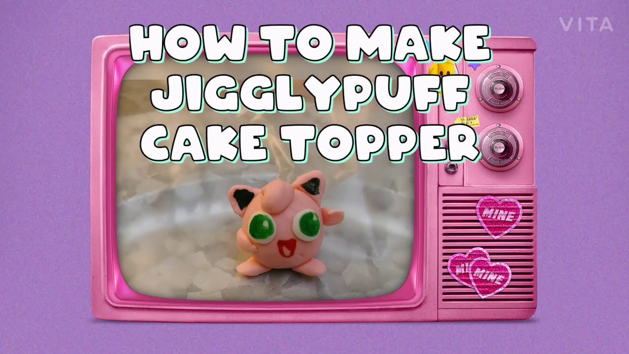 [Jigglypuff Cake Topper] Super Easy Fondant Topper - Pokemon Birthday Party Prep