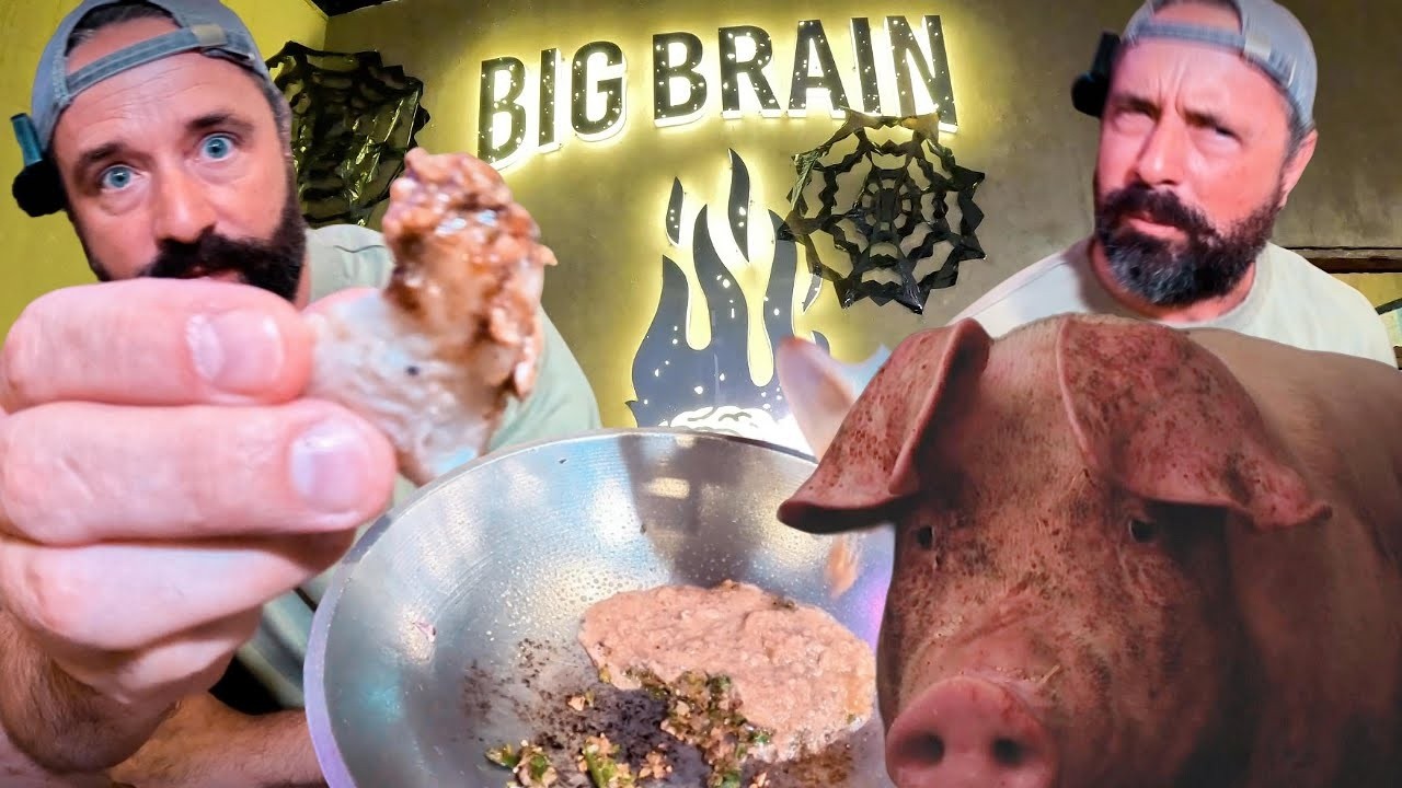 WE ATE PIG BRAIN!!! - YouTube