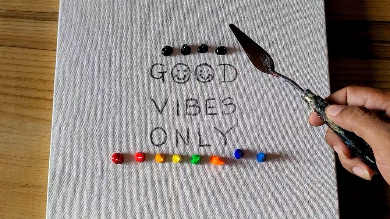 Only Good Vibes / Abstract Painting Demo in Acrylics / Satisfying / 365
