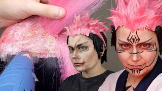 How to Make a Short Hair Helmet Wig | Cosplay Wig Tutorial | How to Make Sukuna's Wig