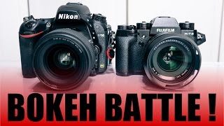 Bokeh Battle Fujifilm XT2   23mm f1.4 R vs Nikon D750   Tamron SP 35mm  フルサイズとAPS-Cのボケ比較 !