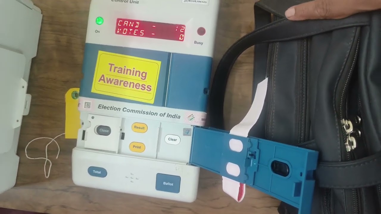 mock poll and EVM in Marathi