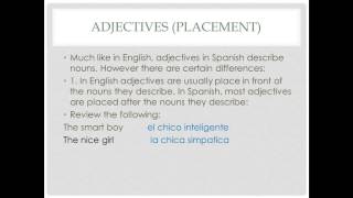 Noun Adjective Agreement