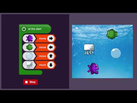 Block coding - Level 1: Under the sea from On the move