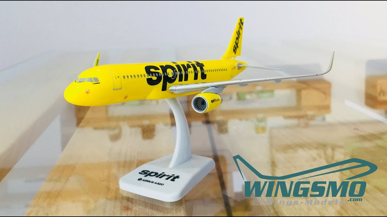Limox Wings Spirit Airlines Airbus A320 mit Sharklet LI11229GR Flugzeug Modell WINGSMO