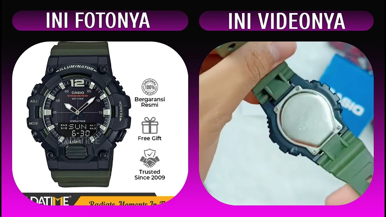 SUPER MEWAH 😱 Jam Tangan Pria Casio Original Resin Black Sport Garansi HDC-700-3AVDF