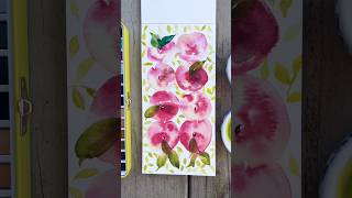 “Bleeding” watercolor fruits using @grabieofficial paints #beginnerarttips #painting #watercolor