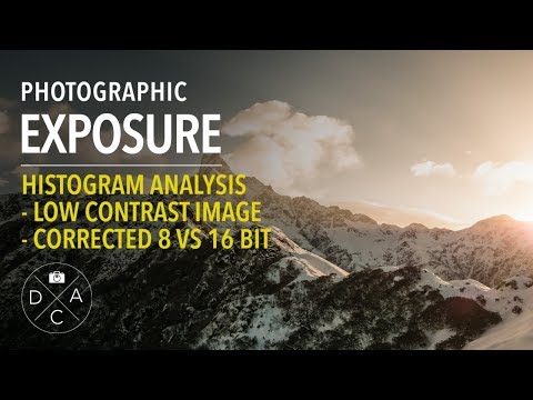 Histogram Analysis - Low Contrast Image - Corrected 8 bit vs 16 bit