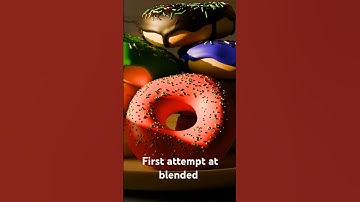 followed the blender guru for making this #blender #blendertutorial #blender3d #doughnuts