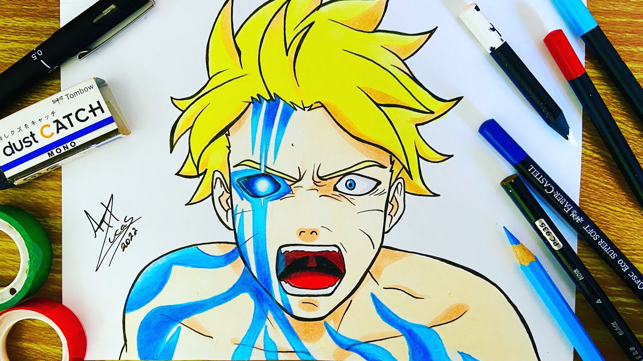 COMO DESENHAR O BORUTO /// HOW TO DRAW BORUTO 