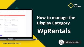 How to manage the WpRentals Display Category with Tabs widget for Elementor
