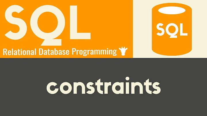Constraints - SQL - Tutorial 8