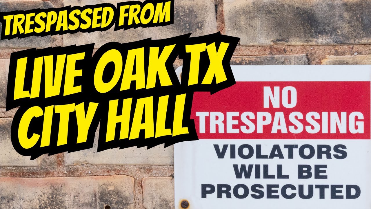 trespassed from live oak texas city hall after trying to file ethics complaint!