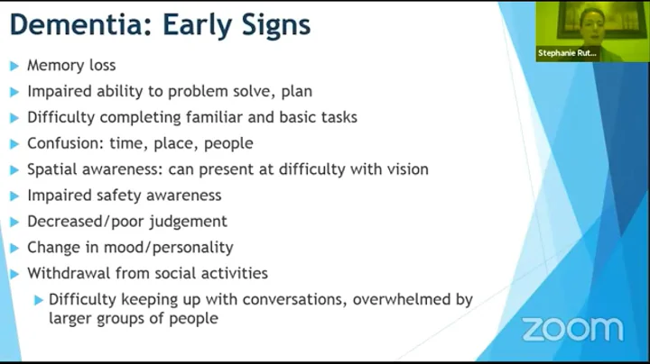 Dementia & Family Dynamics by Stephanie Rutter, CD...