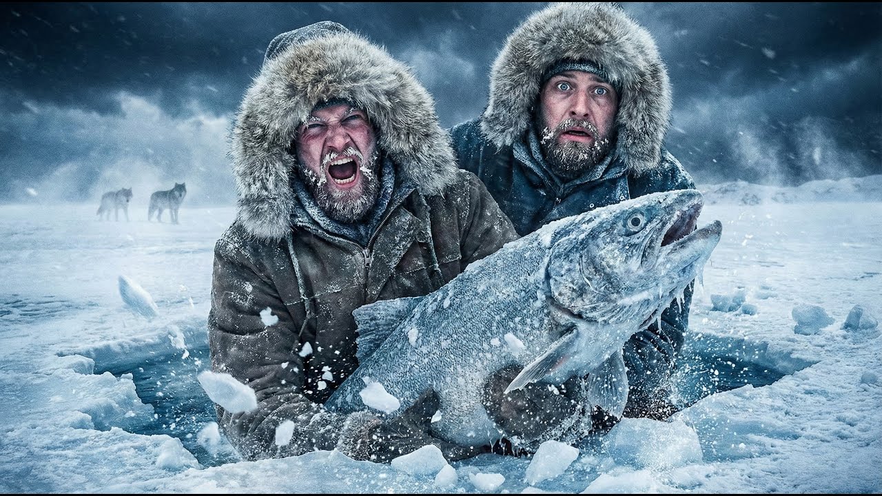 Trapped in −71°C Yakutia With No Return  Two Men Hunt 700kg Fish  Extreme Survival