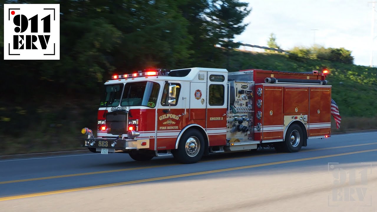 Gilford Fire Truck Responding Engine 3 + PD x2 YouTube