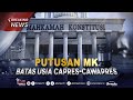 MK Tolak Gugatan Batas Usia Capres-Cawapres Pilpres 2024