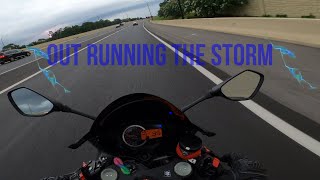 Outrunning Huge Storm Gsxr1000 Outruns Florida Storm