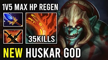 NEW HUSKAR GOD 1v5 Armlet Toggle Unlimited Burning Spear Super Carry Dota 2