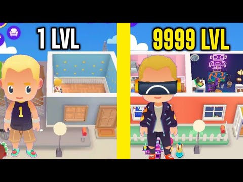 Idle Life Sim! MAX LEVEL HOUSES EVOLUTION! Simulator Game Gameplay (Android, iOS)