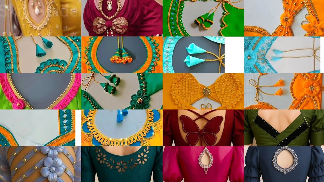 🤔👌👉Beautifull blouse sleeves design latest blouse designs baju ki designer partywear fancy dress 