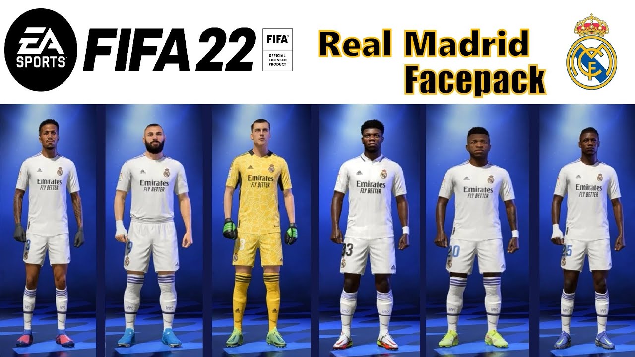 FIFA 22, Real Madrid Facepack For Pc - YouTube