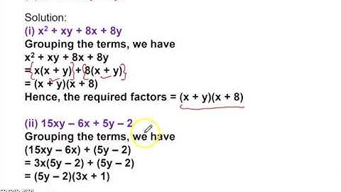 Factorisation by Regrouping