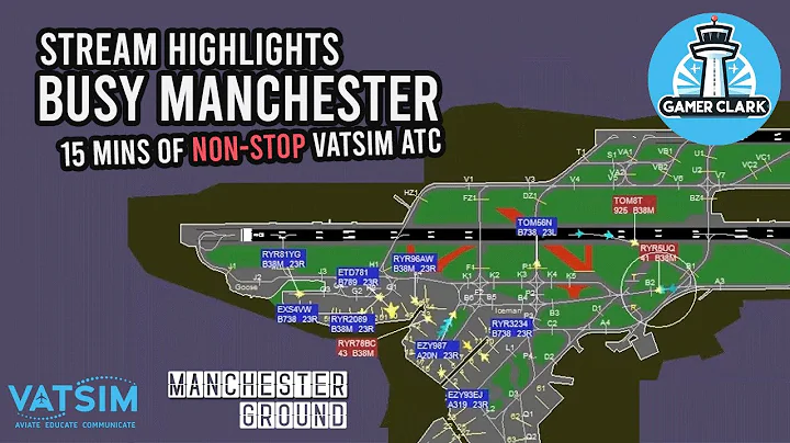 ✈️VATSIM ATC📡 | 15 minutes of non-stop VATSIM ATC | Highlights Controlling at Manchester Ground