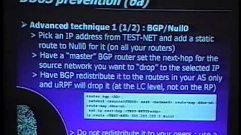 Black Hat EU 2001 -  Protecting your IP Network Infrastructure
