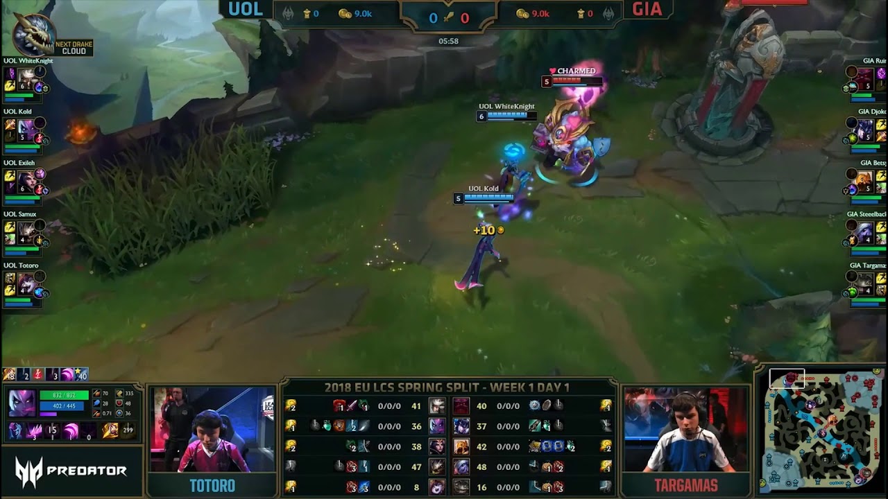 200IQ play by Ruin ( Unicorns Of Love vs. Giants Gaming - EU LCS Spring 2018 )