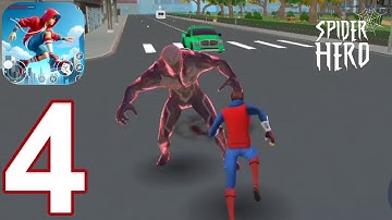 Spider Hero 3D Fighting Game Gameplay Walkthrough Part 4 - Boss Fight (iOS, Android)