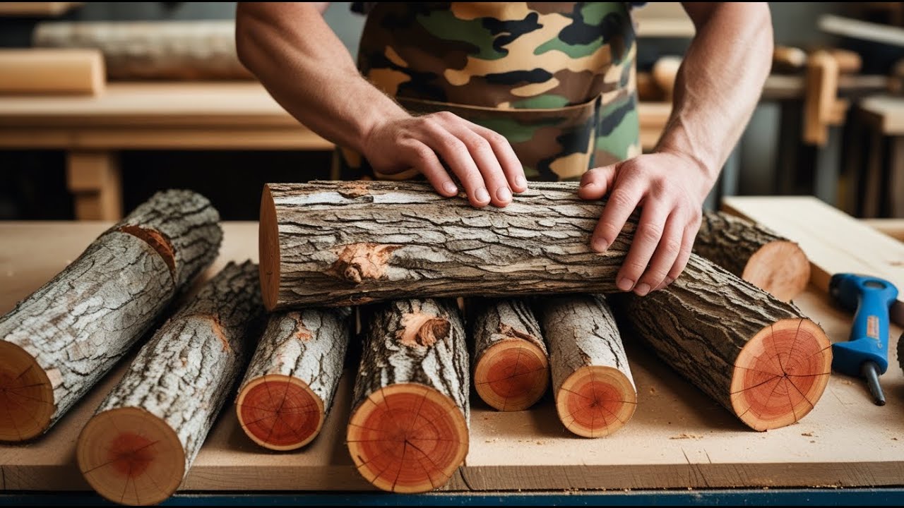 Upcycling for a Stunning Look: Upcycled Logs to Coffee Table: Rustic Charm Meets Modern Design