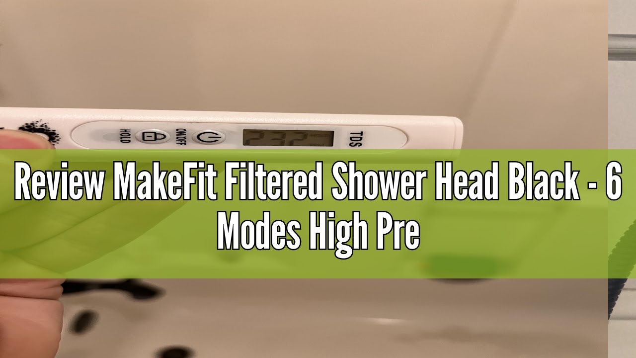 Review MakeFit Filtered Shower Head Black - 6 Modes High Pressure ...