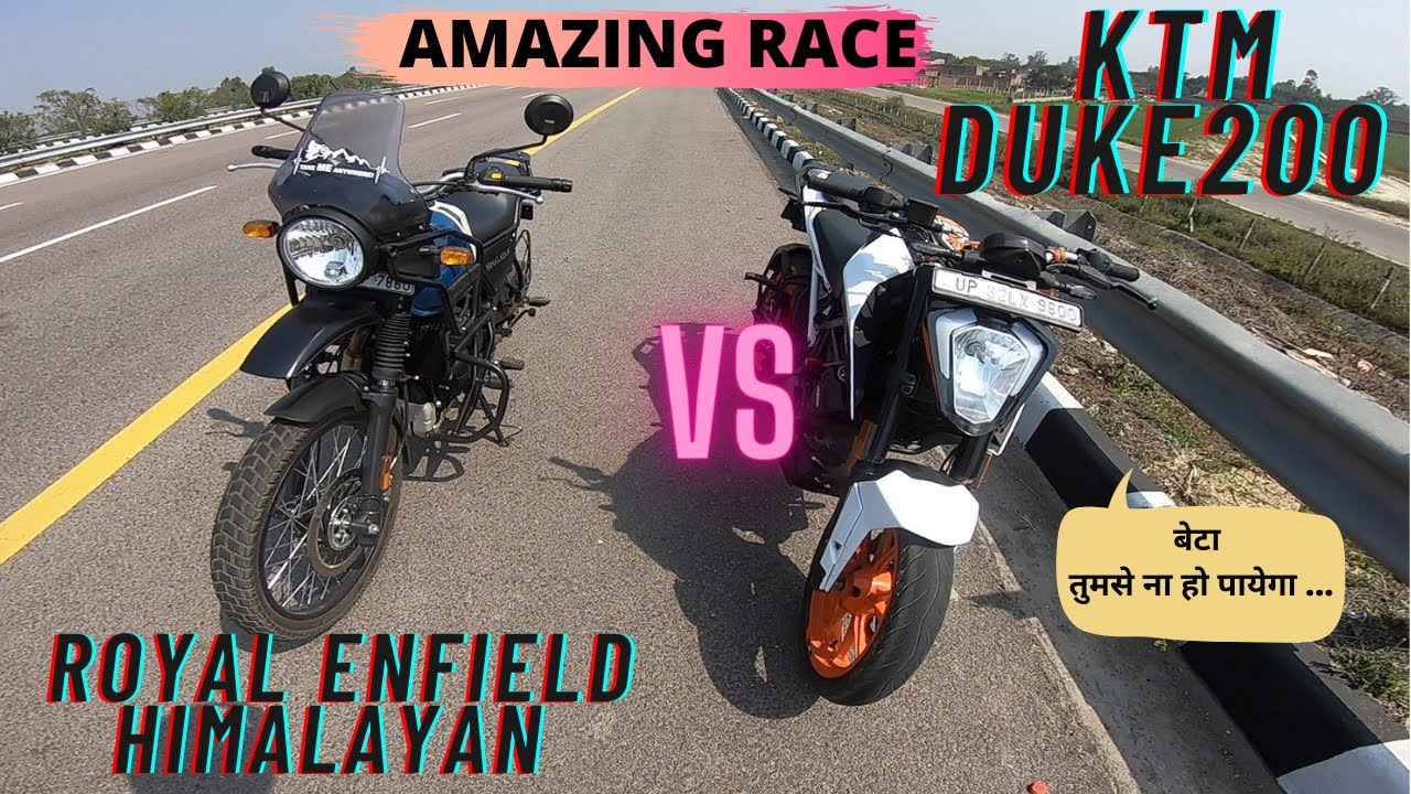 KTM DUKE200 (BS6) VS ROYAL ENFIELD HIMALAYAN | DRAG RACE | SHOCKING RESULT 😱 | #DUKE200 #HIMALAYAN