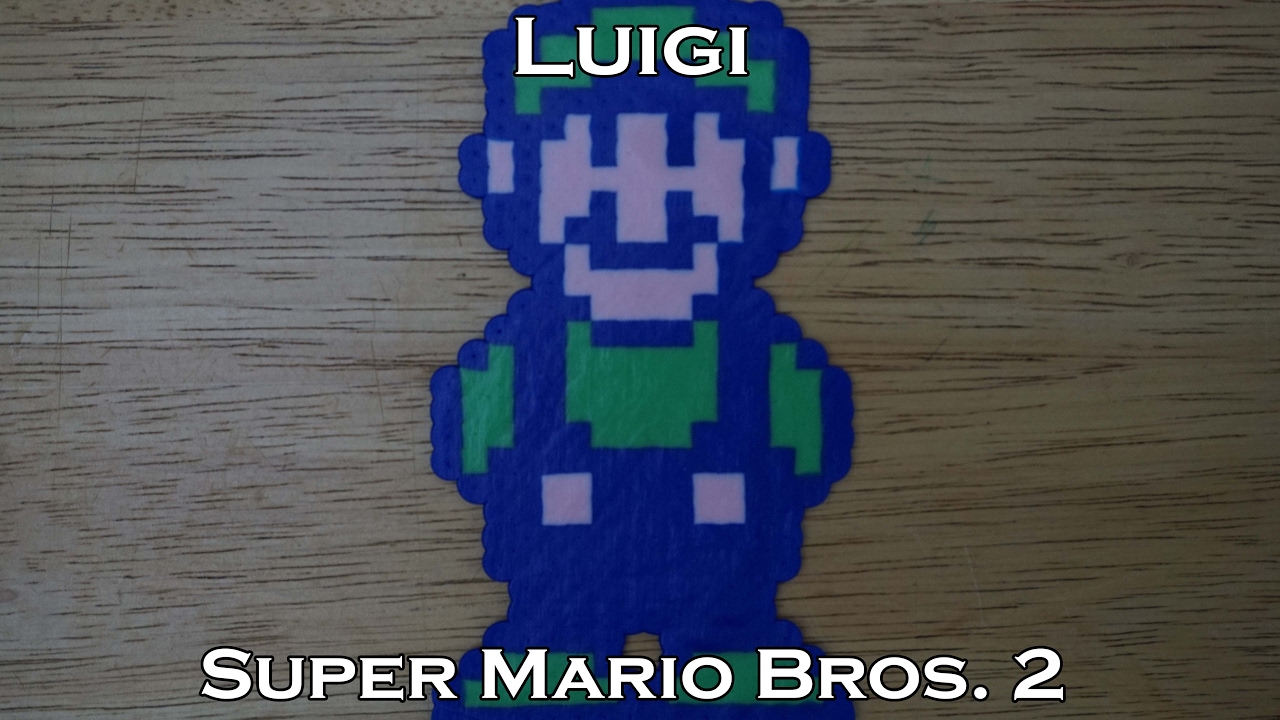 Luigi - Super Mario Bros. 2 (Perler Bead - Time Lapse) - YouTube
