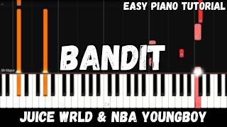 Juice WRLD - Bandit ft. NBA Youngboy (Easy Piano Tutorial) @AtlanticNotesPiano