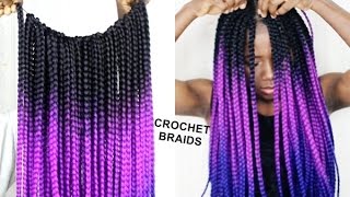 NO CORNROWS CROCHET BRAIDS ON NATURAL HAIR ONLY 1 HOUR | Beginners Friendly