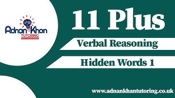 11 Plus Verbal Reasoning - Hidden Words 1