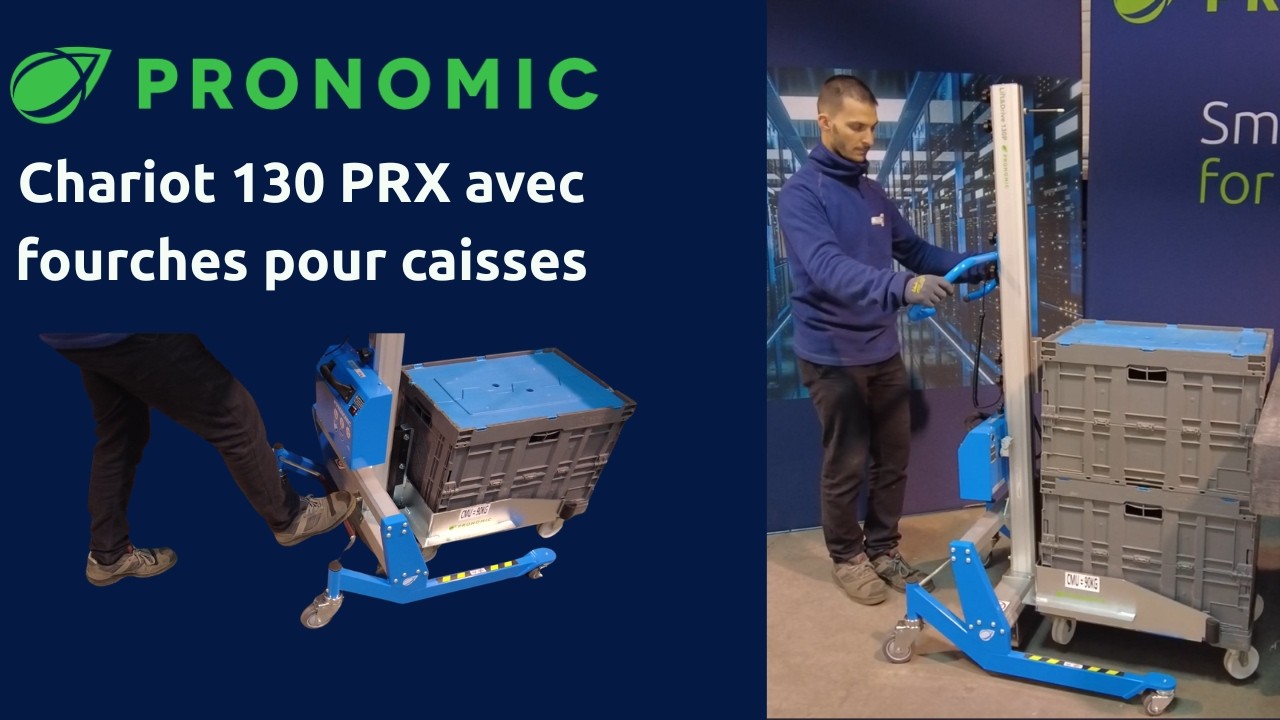 160. Pronomic - Chariot 130 PRX avec fourches pour caisses