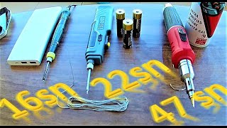 Gazlı Havya vs Pilli Havya vs USB Havya İncelemesi - Isınma Süreleri  || Soldering Iron (No Plug)
