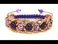 DIY: Shamballa bracelet with beads (macrame) / Браслет шамбала с бисером