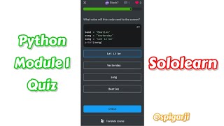Python Module 1 Quiz ✅