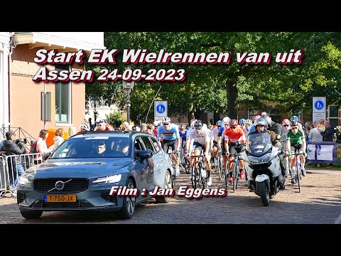 Start EK Wielrennen van uit Assen 24 09 2023